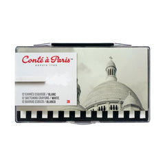 CRAYONS CONTE WHITE 2B PACK OF 12