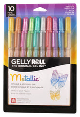 PENS GELLY ROLL METALLIC SET OF 10