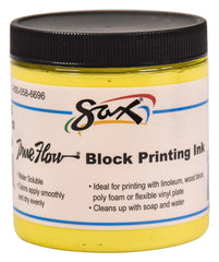 INK BLOCK PRINTING SAX 8 OZ PRIMARY YELLOW