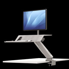FELLOWES LOTUS RT SIT & STAND WORKSTATION (FOR SINGLE MONITIOR) - WHITE