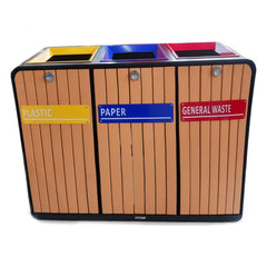 Recycle Bin Wooden 3 Top