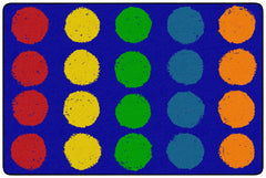 CHILDCRAFT - CARPETS - CHALK SPOTS SEATING - RECTANGLE - 6 FT X 9 FT - SPECIFY NUMBER OF SEATS - SPECIFY COLOR