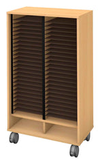 FLEETWOOD - HARMONY FOLIO MOBILE STORAGE - 75 OPENINGS - 42 W X 18 D X 50 H IN - SPECIFY COLOR