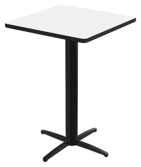 CAFETERIA TABLE - CLASSROOM SELECT - CAFE/BISTRO - SQUARE - 34 W X 34 D IN - 42 INCH - MARKERBOARD - SPECIFY TOP COLOR - LOCKEDGE - SPECIFY EDGE COLOR - X-STYLE - SPECIFY FRAME COLOR