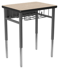 DESK - CLASSROOM SELECT - ADVOCATE SERIES DESK - 4-LEG SINGLE STUDENT - 26 W X 20 D - LAMINATE - LOCKEDGE - SPECIFY TOP COLOR - SPECIFY EDGE COLOR - BOOKBOX - SPECIFY BOOKBOX TYPE