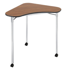 DESK - CLASSROOM SELECT - CONTEMPORARY COLLABORATION STANDING HEIGHT - TRIANGLE 36 W X 24 D - 30-43 INCH ADJUSTABLE HEIGHT - LAMINATE - T-MOLD - SPECIFY TOP COLOR - SPECIFY EDGE COLOR - NONE - CASTER