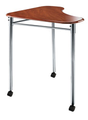 DESK - CLASSROOM SELECT - CONTEMPORARY COLLABORATION - TRIANGLE 36 W X 24 D - 22-30 INCH ADJUSTABLE HEIGHT - HARD PLASTIC - NONE - SPECIFY TOP COLOR - BOOKBOX - SPECIFY BOOKBOX TYPE - CASTER