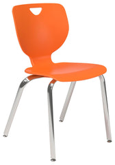 CHAIR - CLASSROOM SELECT - INSPO 4-LEG CHAIR - 12 IN - SPECIFY SEAT AND BACK COLOR - ELLIPTICAL - SPECIFY FRAME COLOR - GLIDE - SPECIFY GLIDE TYPE - CHROME