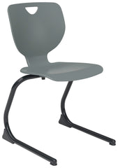 CHAIR - CLASSROOM SELECT - INSPO CANTILEVER CHAIR - 12 IN - SPECIFY SEAT AND BACK COLOR - ROUND - SPECIFY FRAME COLOR - SPECIFY GLIDE/CASTER TYPE - POWDERCOAT