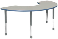 TABLE - CLASSROOM SELECT - HALF MOON ACTIVITY TABLE - 72 X 36 - SPECIFY PRODUCT HEIGHT - LAMINATE - T-MOLD - SPECIFY TOP COLOR - SPECIFY EDGE COLOR - SPECIFY LEG COLOR - APOLLO