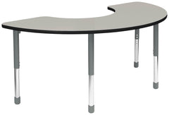TABLE - CLASSROOM SELECT - HALF MOON ACTIVITY TABLE - 72 X 36 - SPECIFY PRODUCT HEIGHT - LAMINATE - LOCKEDGE - SPECIFY TOP COLOR - SPECIFY EDGE COLOR - SPECIFY LEG COLOR - APOLLO