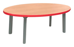 CLASSROOM SELECT - COFFEE TABLE - OVAL TOP - 48 W X 24 D X 16 H IN - SPECIFY EDGE COLOR - LAMINATE - SPECIFY TOP COLOR