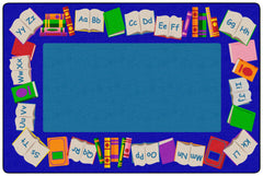 CHILDCRAFT - CARPETS - ALPHABET BOOK BORDER - RECTANGLE - 6 FT X 9 FT - SPECIFY COLOR