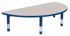 TABLE - CLASSROOM SELECT - HALF ROUND ACTIVITY TABLE - 60 X 30 - SPECIFY PRODUCT HEIGHT - LAMINATE - T-MOLD - SPECIFY TOP COLOR - SPECIFY EDGE COLOR - SPECIFY LEG COLOR - APOLLO