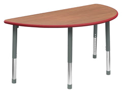 TABLE - CLASSROOM SELECT - HALF ROUND ACTIVITY TABLE - 60 X 30 - SPECIFY PRODUCT HEIGHT - LAMINATE - LOCKEDGE - SPECIFY TOP COLOR - SPECIFY EDGE COLOR - SPECIFY LEG COLOR - APOLLO