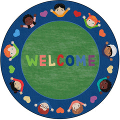 CHILDCRAFT - CARPETS - WELCOME FRIENDS - ROUND - 6 FT DIA - SPECIFY COLOR