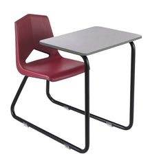 DESK - CLASSROOM SELECT - ROYAL SEATING 1400 SLED BASE COMBO - 18 IN A+ - 18 X 24 IN - LAMINATE - PAINTED - BLACK - SPECIFY SEAT AND BACK COLOR - SPECIFY TOP COLOR - SPECIFY EDGE COLOR