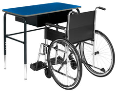 DESK - CLASSROOM SELECT - ROYAL SEATING 1600 OPEN FRONT DESK - 20 X 36 IN - LAMINATE - SPECIFY TOP COLOR - PAINTED - SPECIFY EDGE COLOR - METAL BOOKBOX