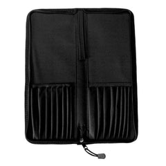 Black Zipped Brush Folder