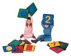 CARPETS FOR KIDS KIDSVALUE PLUS SHAPES AND NUMBERS - 12-INCH SQUARES - SET OF 20