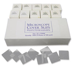 COVER SLIP PLASTIC 22X22MM PACK OF 1000