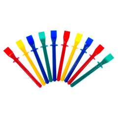 Coloured Plastic Spatulas Pack 10