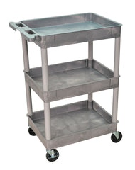 TUB CART 3 SHELVES 24 W X 18 D X 39-1/4 IN H- GRAY
