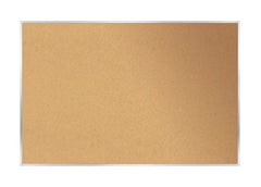 BULLETIN BOARD - GHENT - NATURAL CORK BULLETIN BOARD - STAIN ALUMINUM FRAME - 4 H X 6 W FT