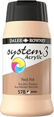 DAL SYSTEM3 ACRYLIC 500ML PEACH PINK -Min Qty 1