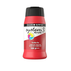 DAL SYSTEM3 ACRYLIC 500ML VERMILION HUE -Min Qty 1