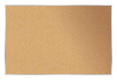BULLETIN BOARD - GHENT - NATURAL CORK BULLETIN BOARD - SATIN ALUMINUM FRAME - 4 H X 12 W FT