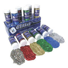 SCO GLITTER SUPER VALUE ASSORTED 250G 6PCS -Min Qty 6