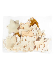 SCO WOODEN CHRISTMAS SHAPES ASSORTED 75PCS