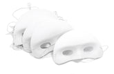 Flocked Plastic Half Facemasks Pack 10