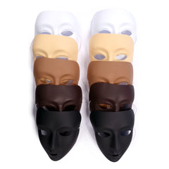 Plastic Multicultural Facemasks Pack 10