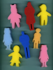 Foam People Shapes Pack 8