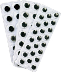 SCO WIGGLY EYES SHEET BLACK & WHITE 125PCS -Min Qty 12