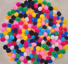SCO POM POMS THREADABLE ASSORTED SIZES 100PCS -Min Qty 12