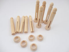 SCO WOODEN DOLLY PEGS NATURAL 100PCS -Min Qty 12
