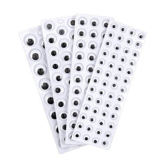 SCO WIGGLY EYES PEEL N STICK ON SHEET ASSORTED 125PCS -Min Qty 12