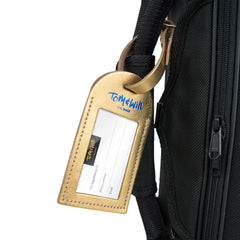 Tom & Will 100% real leather luggage tags - Gold