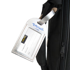 Tom & Will 100% real leather luggage tags - Silver