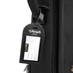 Tom & Will 100% real leather luggage tags - Patent black