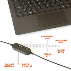 Soundlab A088DU USB headset with flexible boom microphone