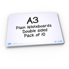 Show-me Pack of 35 x A3 Plain/Plain Drywipe Boards