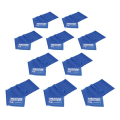 LATEX EXERCISE BAND MEDIUM RESISTANCE, 1.2M, SET OF 10