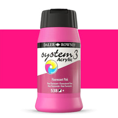 DAL SYSTEM3 ACRYLIC 500ML FLUORESCENT PINK -Min Qty 1