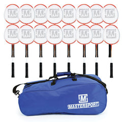 MASTERSPORT ATTACK BADMINTON RACKET 61CM, RACKET BAG OF 16