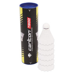 CARLTON T800 SHUTTLECOCK WHITE, MEDIUM, TUBE OF 6