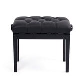 Hidrau BG33 \'Vienna\' adjustable concert piano stool - Black gloss, black leather